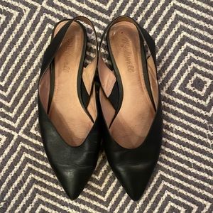 Black madewell sling back flats size 7.5